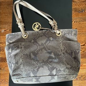 Michael Kors faux leather snakeskin purse